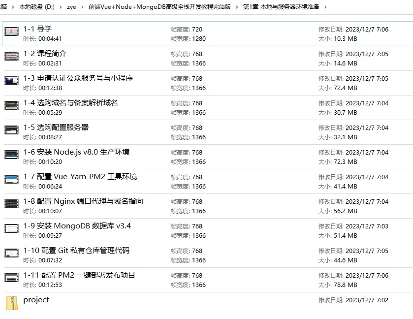前端Vue+Node+MongoDB高级全栈开发教程完结版 - 站长资源网 - 2